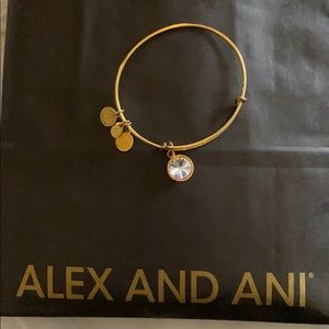 Alex & Ani Gold April Birthstone Bracelet